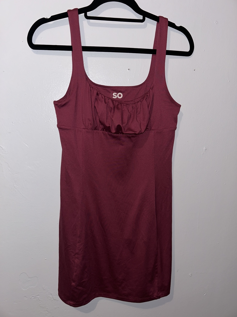 SO Women's Maroon Tank Slip Dress